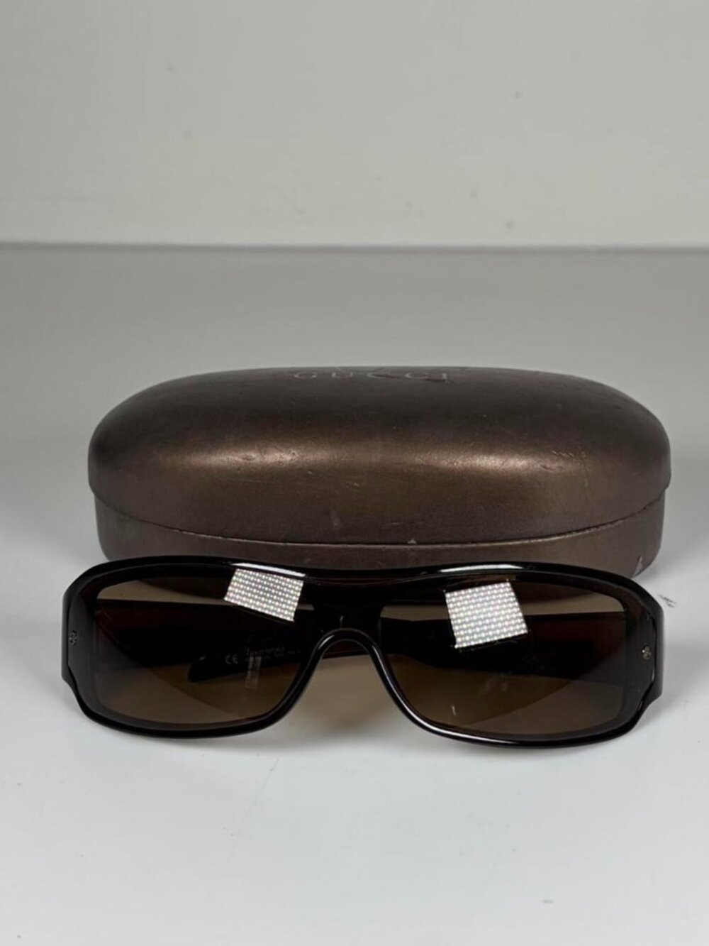 1997 Gucci Rimmed Shield Silhouette Shades